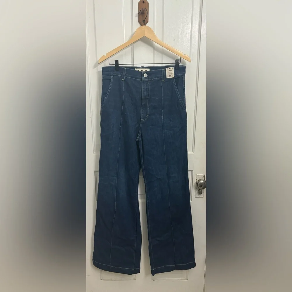 AMO CJ Pant High Rise Wide Leg Jeans Size 30